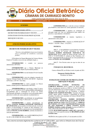 Diário Oficial - Edição 027